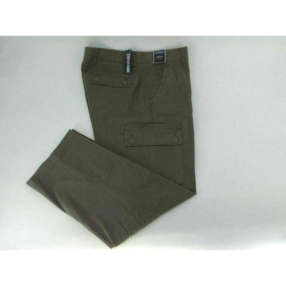 BIG&TALROUNDTREE &YORKE CLASSIC FIT CARGO PANTS MENS SIZE 40X36 GREY NWT